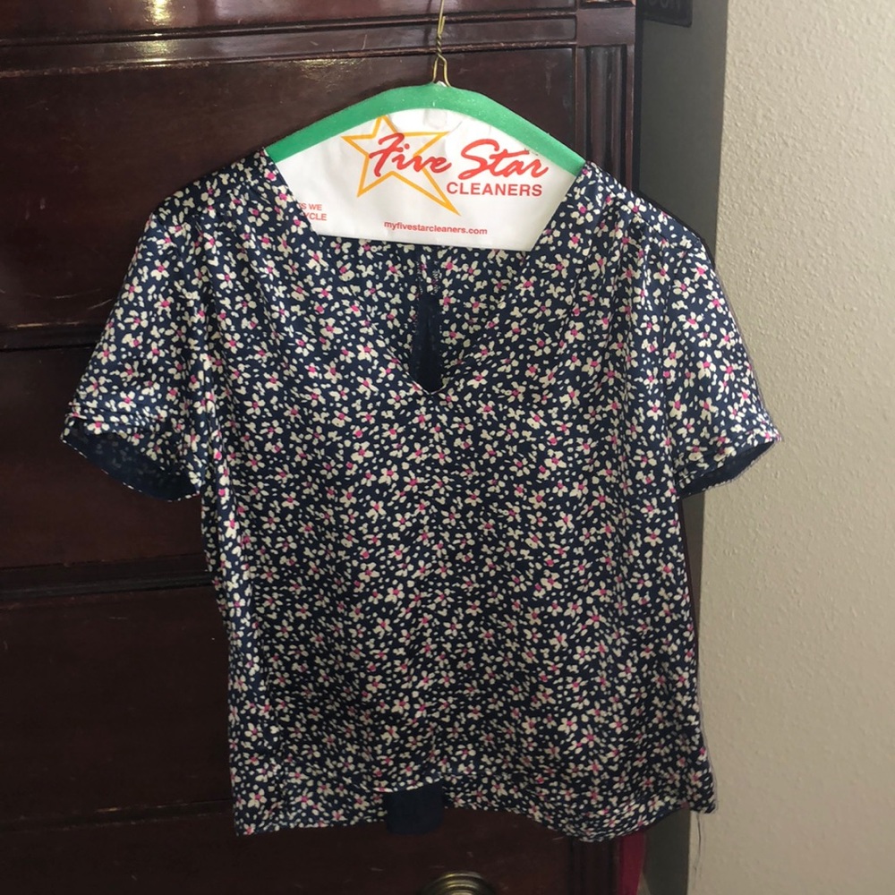 Zara Floral Silk Blouse